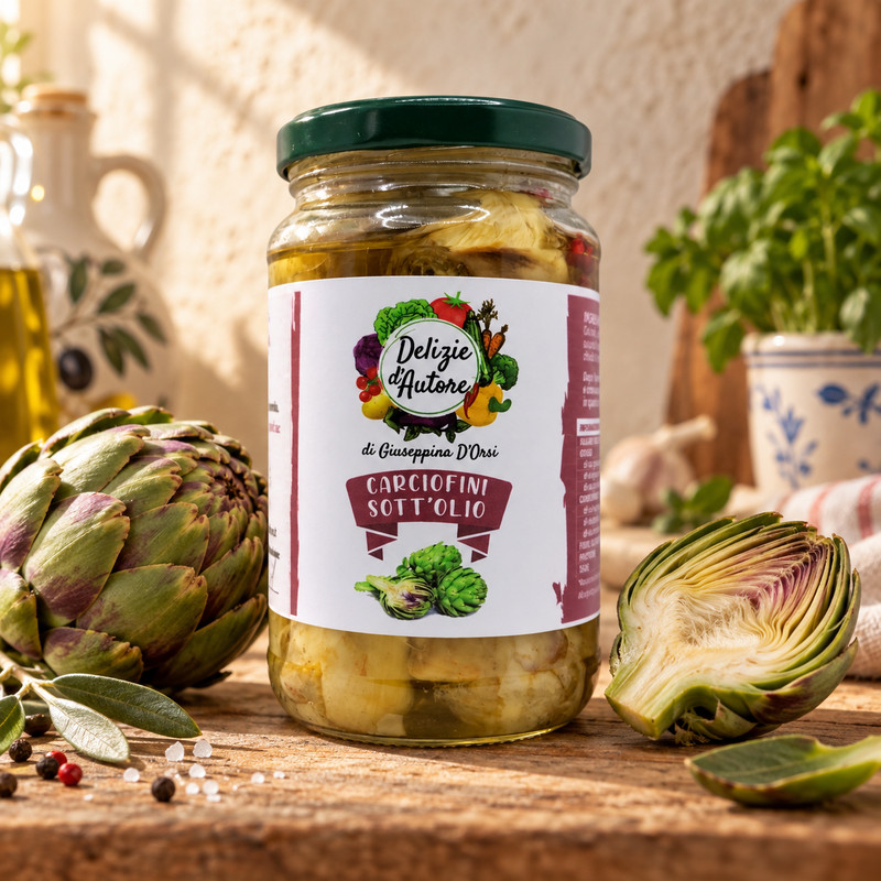 Carciofini Sott’Olio al Pepe Rosa | Delizie d’Autore